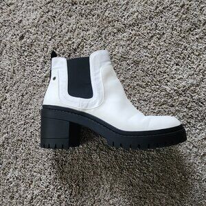 Simply Vera Vera Wang Black and White Slip on Combat Boots